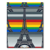 Geometric Modern Multi-color and Patterns Rainbow Eiffel Tower Area Rug
