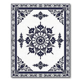 Navy Blue Persian Medallion Blue and Teal Area Rug
