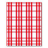 Rustic Farmhouse Red Classic Red White Gingham Check Area Rug