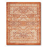 Orange Southwestern Terracotta Geometric Southwestern Rug
