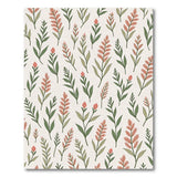 Pink Green Botanical Floral Area Rug