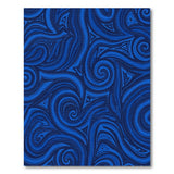 Navy Blue Swirl Geometric Area Rug