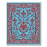 Teal Blue Persian Floral Area Rug