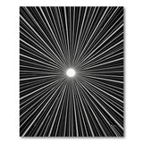 Radiant Sunburst Black White Area Rug