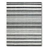 Distressed Vintage Black and White Black White Striped Distressed Vintage Area Rug