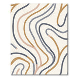 Abstract Wavy Lines Multi-Color Area Rug