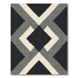 Modern Geometric Triangle Area Rug in Black White