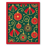 Festive Christmas Bauble Star Area Rug