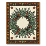 Southwestern Succulent Wreath Area Rug