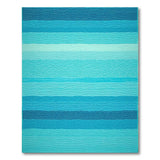 Ombre Blue Striped Textured Area Rug