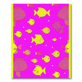 Multi-color and Patterns Playful Cartoon Fish Pink Area Rug