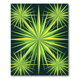 Vibrant Lime Starburst Geometric Area Rug