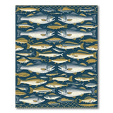 Coastal School of Fish Area Rug