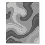 Grey Grey Swirl Abstract Area Rug