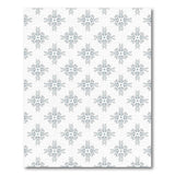 Grey Grey Snowflake Geometric Area Rug