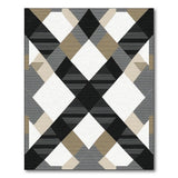 Modern Geometric Grey Geometric Modern Area Rug