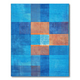 Blue Geometric Abstract Geometric Modern Area Rug