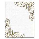 Elegant Gold Swirl Border Area Rug