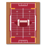 Kids Cartoon Red Football Field Area Rug