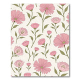 Delicate Pink Daisy Floral Area Rug