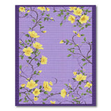 Purple Forsythia Floral Area Rug