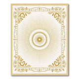 Golden Sunburst Art Deco Area Rug