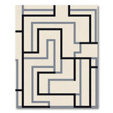 Geometric Maze Beige Area Rug