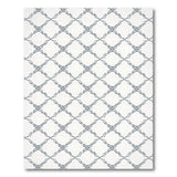 Grey Geometric Trellis Lattice Area Rug