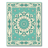 Blue and Teal Mandala Floral Persian Area Rug