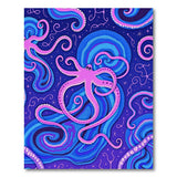 Starry Pink Octopus Swirl Area Rug