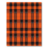 Geometric Modern Bold Orange Black Plaid Area Rug