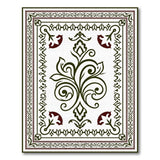 Ornate Persian Floral Vine Area Rug