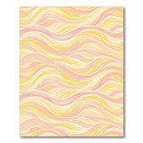 Pink Yellow Wave Abstract Area Rug