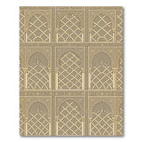 Gold Arched Lattice Moroccan Area Rug
