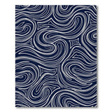 Abstract Area Navy Abstract Wave Area Rug