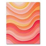 Multi-color and Patterns Wavy Sunset Abstract Area Rug