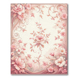 Blush Pink Floral Vintage No. 21 Area Rug