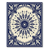 Blue and Teal Navy Blue Ivory Persian Floral Area Rug