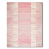 Pink Dotted Stripe Geometric Area Rug