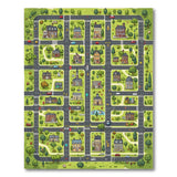 Cartoon Town Neighborhood Map Area Rug