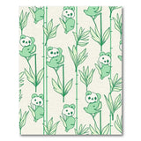 Green Cartoon Skeleton Koala Bamboo Area Rug