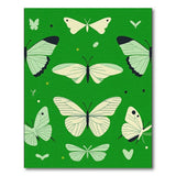 Whimsical Green Butterfly Area Rug