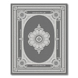 Ornate Floral Medallion Grey Area Rug