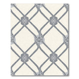 Grey Trellis Lattice Geometric Area Rug