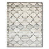 Neutral Grey Trellis Geometric Area Rug
