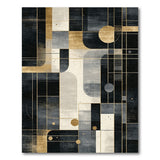 Gold Geometric Abstract Area Rug