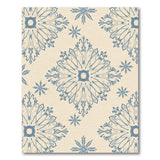 ODIKA Washable Blue Medallion Low Pile Area Rug - Non-Slip Pet & Kid Friendly