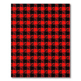 Red Black Buffalo Plaid Jumping Hare Area Rug