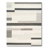 Modern Grey Geometric Block Geometric Modern Area Rug