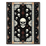 Gothic Skull Mandala Area Rug